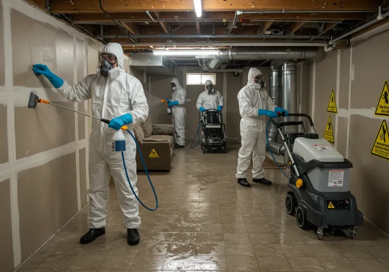 Basement Moisture Removal and Structural Drying process in Conejos County, CO